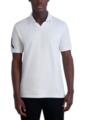 Karl Lagerfeld Paris Men's Slim-Fit Logo-Print Polo Shirt - White