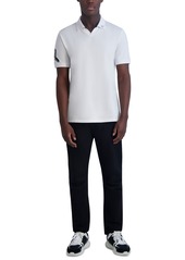 Karl Lagerfeld Paris Men's Slim-Fit Logo-Print Polo Shirt - White