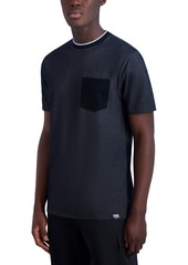 Karl Lagerfeld Paris Men's Slim-Fit Textured Pocket T-Shirt, Created for Macy's - Black