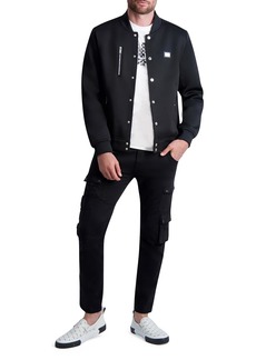 Karl Lagerfeld Paris Men's Textured Bomber Jacket