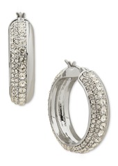 "Karl Lagerfeld Paris Pave Small Hoop Earrings, 0.85"" - Gold"