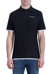 Karl Lagerfeld Paris Pima Stretch Cotton Polo in Black at Nordstrom Rack