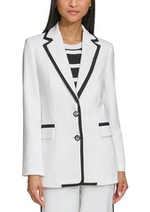 Karl Lagerfeld Paris Piped Trim Blazer