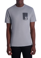 Karl Lagerfeld Paris Rubberized Logo Cotton Graphic T-Shirt in Grey at Nordstrom Rack