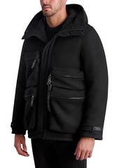 Karl Lagerfeld Paris Slim Fit Hooded Military Jacket