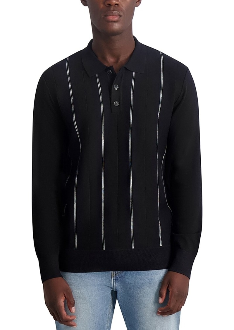 Karl Lagerfeld Paris Slim Fit Long Sleeve Polo Sweater