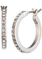 "Karl Lagerfeld Paris Small Pave Hoop Earrings, 0.54"" - Gold"