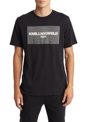 Karl Lagerfeld Paris Square Swirl Logo Graphic Tee in Black at Nordstrom Rack