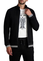 Karl Lagerfeld Paris Stripe Trim Track Jacket