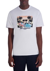 Karl Lagerfeld Paris Surf Karl Choupette Cotton Graphic T-Shirt in White at Nordstrom Rack