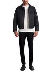 Karl Lagerfeld Paris White Label Men's Cropped Bomber Jacket - Black