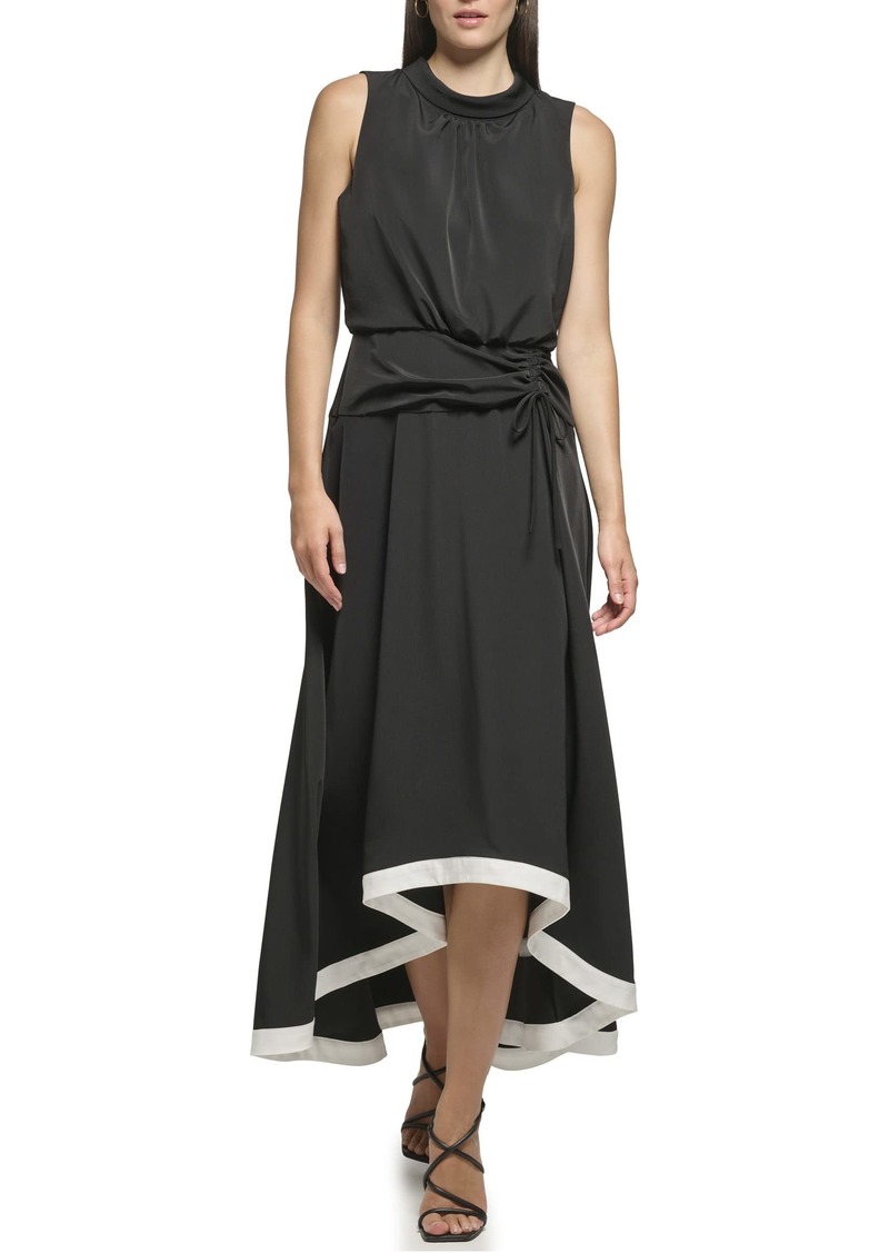 Karl Lagerfeld Paris Women's Blak High-Low Maxi Dress