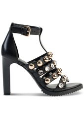 Karl Lagerfeld Paris Women's Brexton Dress Sandals - Black/gunmetal