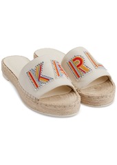 Karl Lagerfeld Paris Women's Caine Espadrille Slide Sandals - Cream