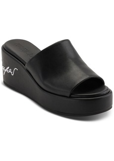 Karl Lagerfeld Paris Women's Calvina Platform Wedge Sandals - Black