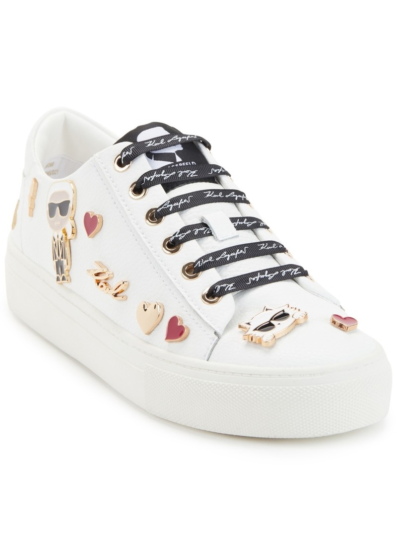 Karl Lagerfeld Paris Women's Cate Embellished Sneakers - White