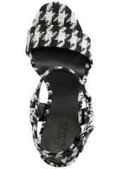 Karl Lagerfeld Paris Women's Ceone Ankle-Strap Slingback Dress Sandals - 005:Black/white