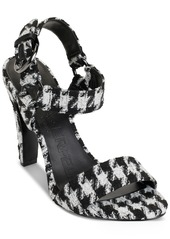 Karl Lagerfeld Paris Women's Ceone Ankle-Strap Slingback Dress Sandals - 005:Black/white