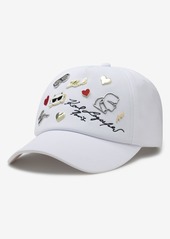 Karl Lagerfeld Paris Women's Charm Baseball Hat - White