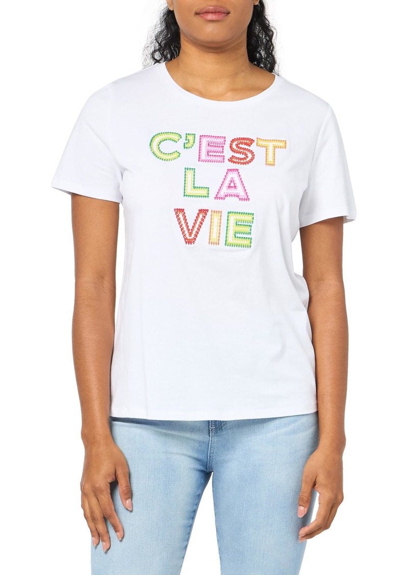 Karl Lagerfeld Paris Women's Color Logo T-Shirt