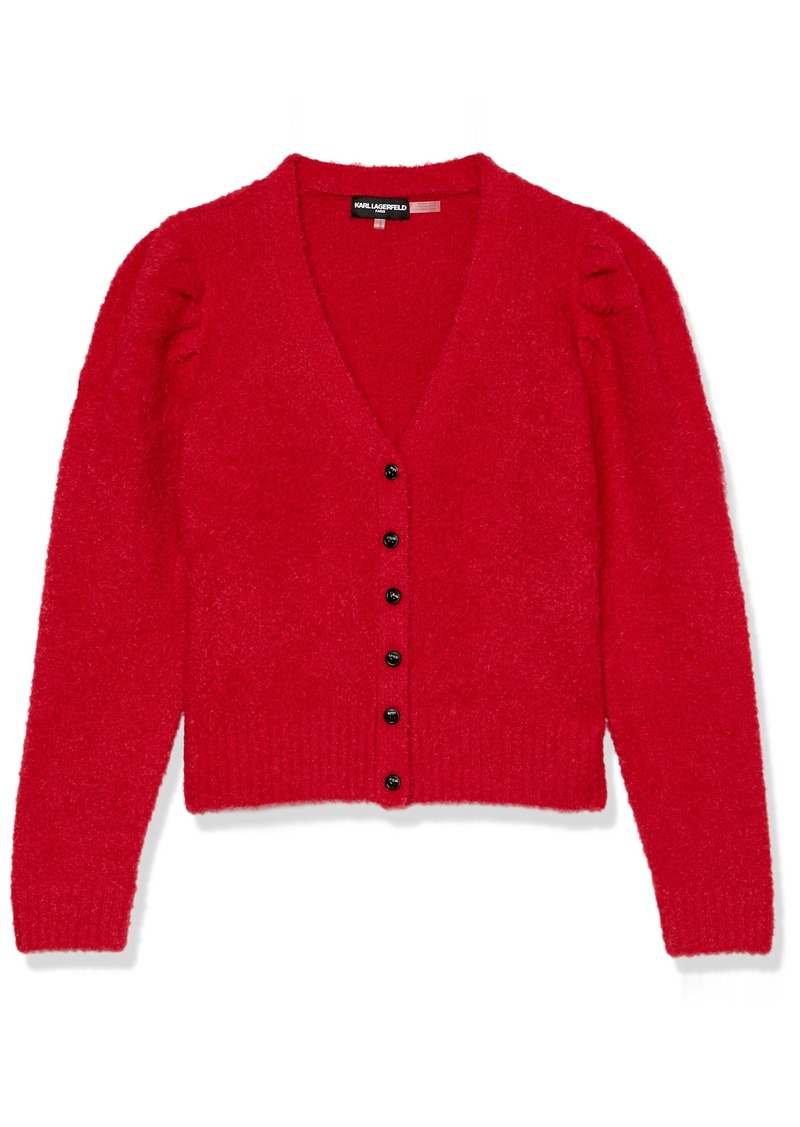 KARL LAGERFELD PARIS Women's Everyday Long Sleeve Sweater Admiral RED