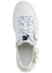 Karl Lagerfeld Paris Women's Georgia Lace-Up Embellished Sneakers - Bright White/ Black