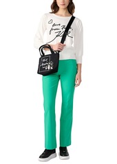 Karl Lagerfeld Paris Women's High-Rise Compression Pants - Kelly