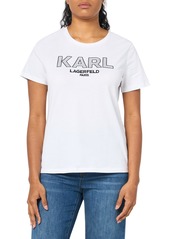 Karl Lagerfeld Paris Women's Karl Sequin Logo T-Shirt