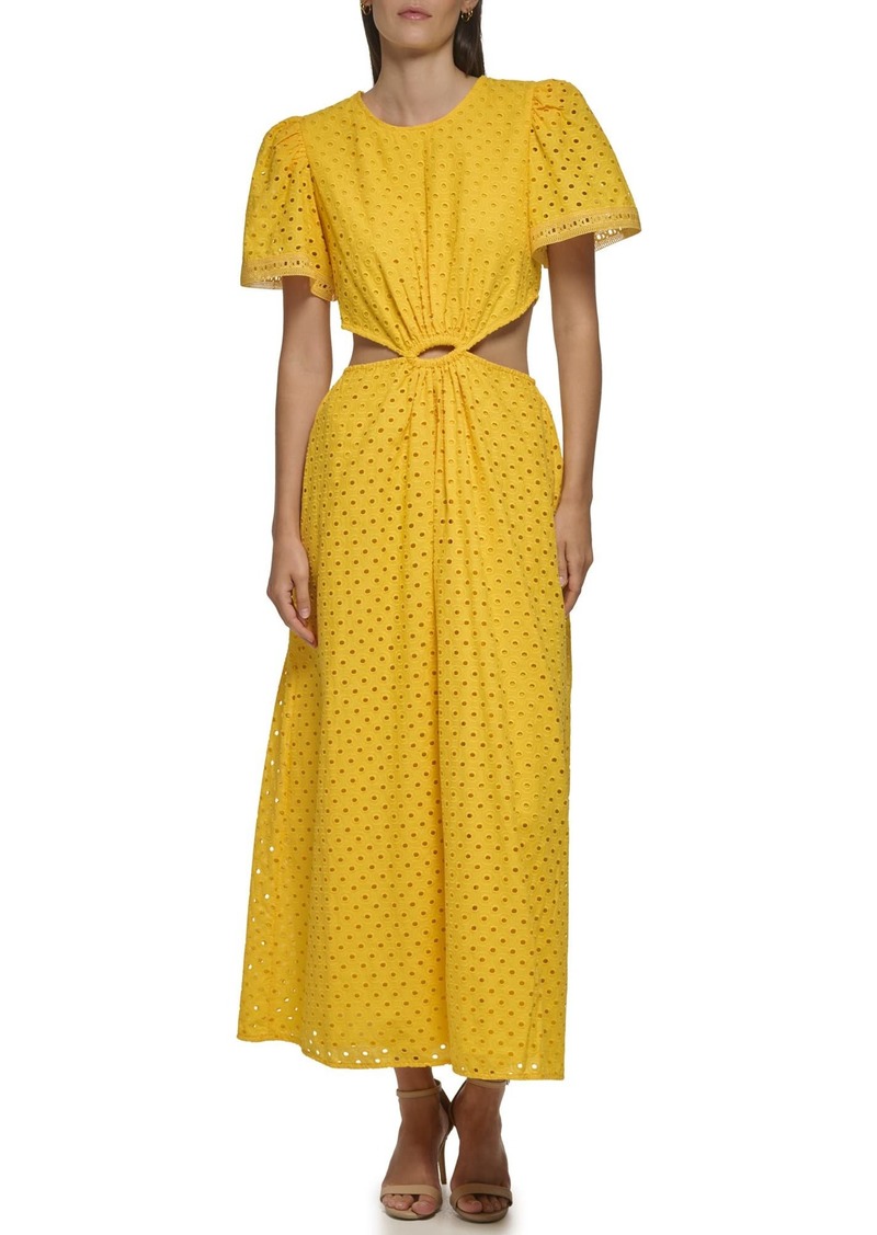 Karl Lagerfeld Paris Women's Lace Cut Outs Long Dress