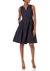 Karl Lagerfeld Paris Women's Linen Fit and Flare Dress