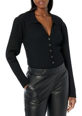 Karl Lagerfeld Paris womens Long Button Sleeve Sweater   US