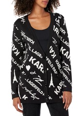 Karl Lagerfeld Paris Women's Long Sleeve Logo Sweater