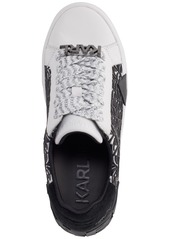 Karl Lagerfeld Paris Women's Melora Lace-Up Low-Top Sneakers - White/ Black