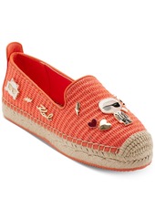 Karl Lagerfeld Paris Women's Michaela Embellished Slip-On Espadrille Flats - Apricot