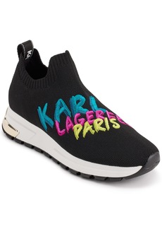 Karl Lagerfeld Paris Women's Mirren Slip On Embroidered Sneaker