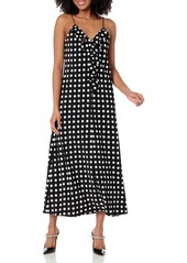 Karl Lagerfeld Paris Women's Polka Dot Ruffle Front Dress
