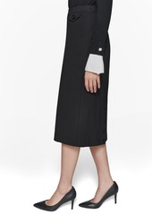 Karl Lagerfeld Paris Women's Ponte-Knit Midi Skirt - Black