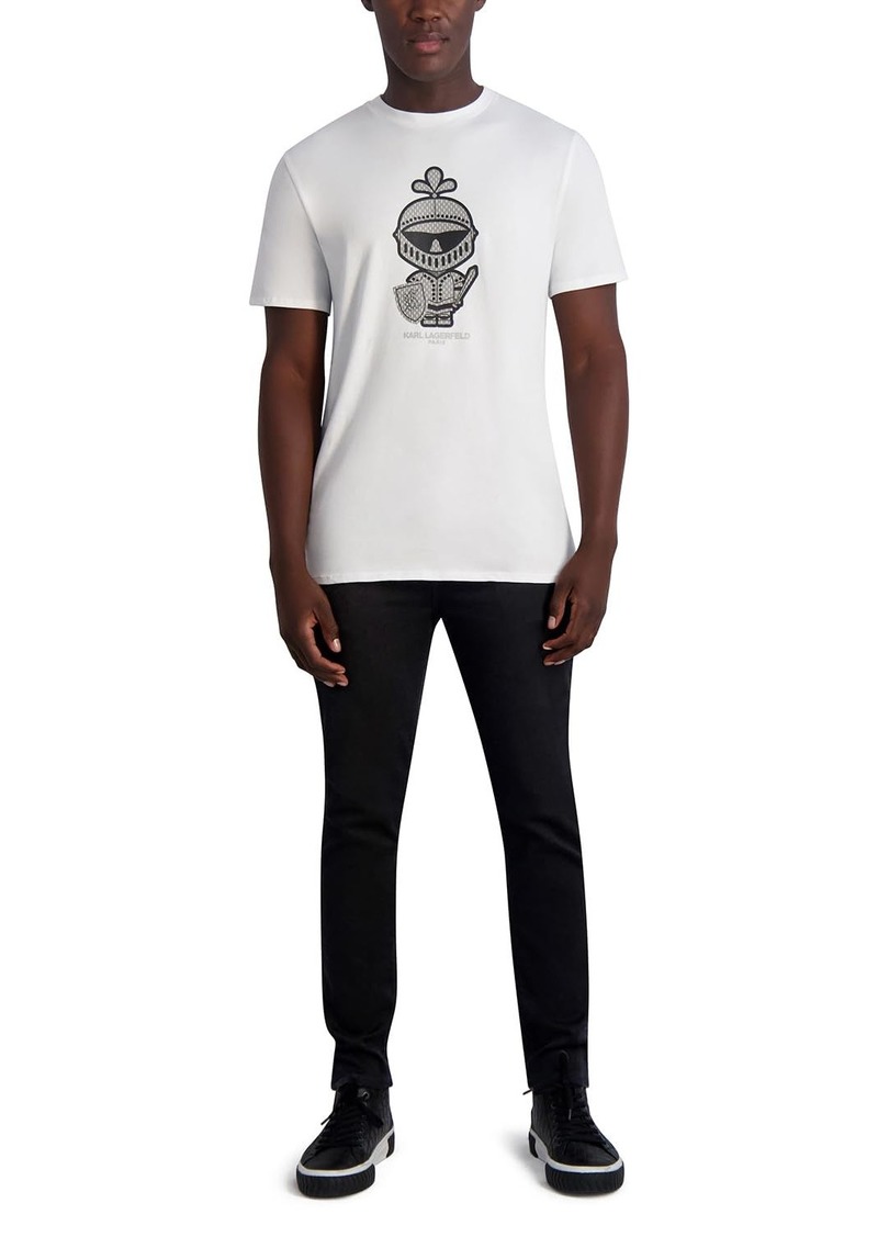 Karl Lagerfeld Paris Women's Reflective Karl Armour Graphic T-Shirt