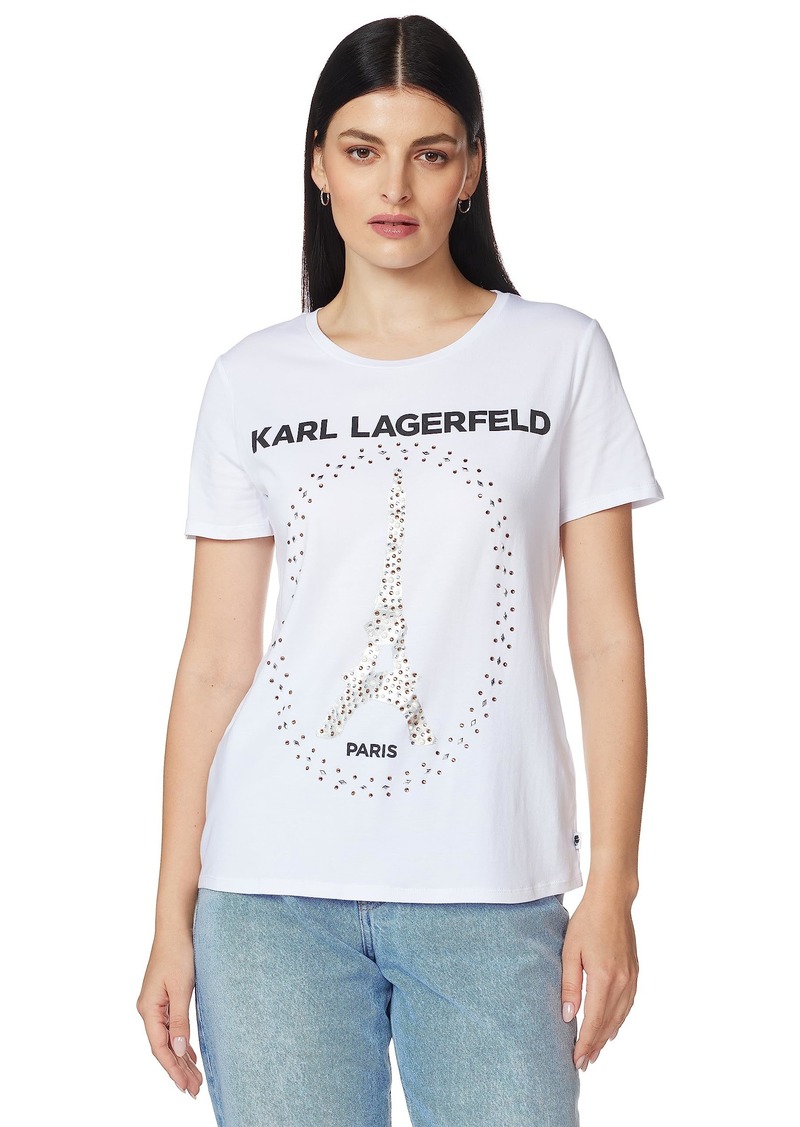 Karl Lagerfeld Paris Women's Short Sleeve Tee