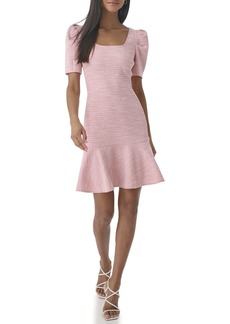 KARL LAGERFELD PARIS Collared Bow Neck Sheath Dress