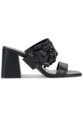 Karl Lagerfeld Paris Women's Sylvie Slip-On Buckled Sandals - Black