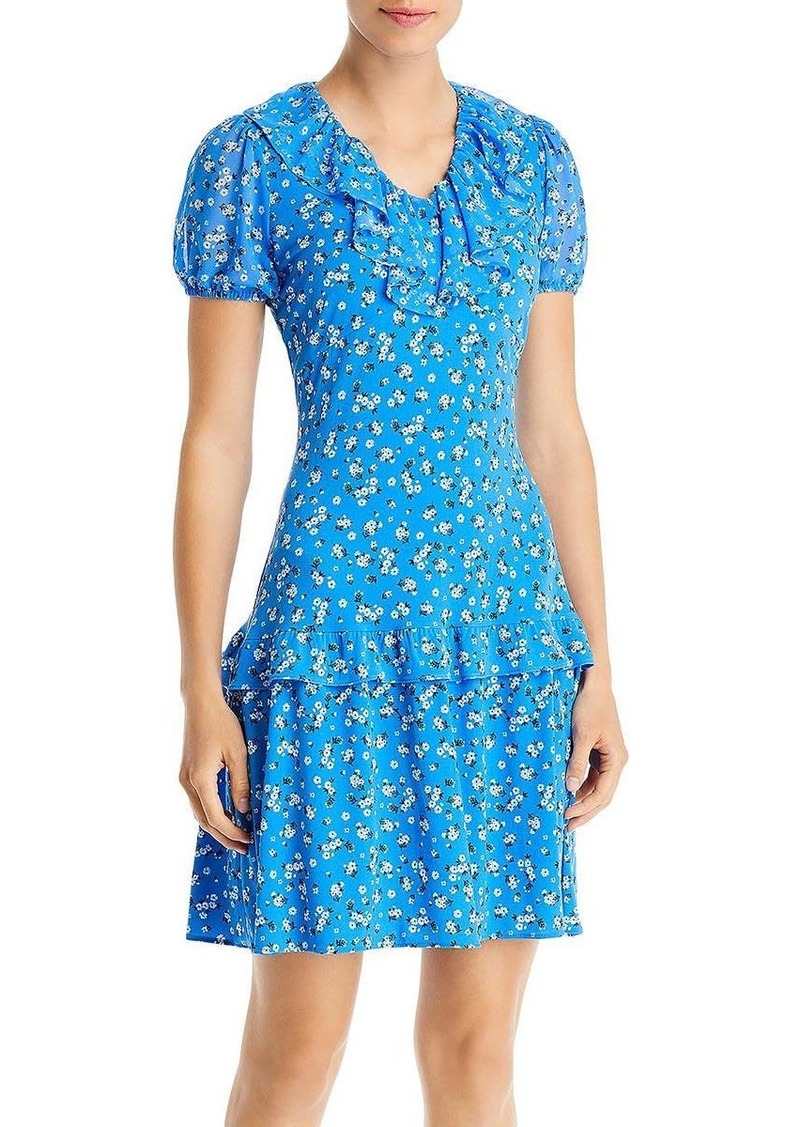 KARL LAGERFELD PARIS Women's Tierd Flow Summer Dress SPR SNC BL MLT