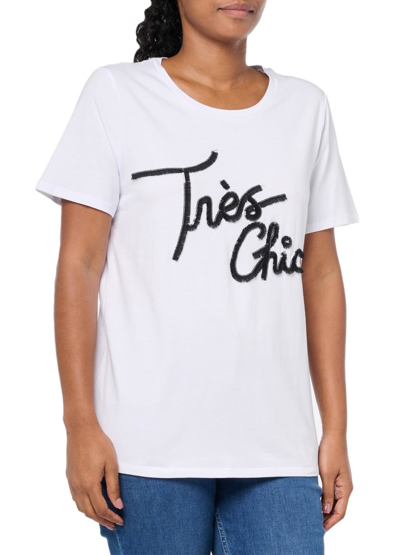 Karl Lagerfeld Paris Women's Tres Chic Logo T-Shirt