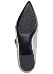 Karl Lagerfeld Paris Women's Veyda Embellished Mary Jane Flats - Pewter