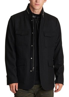 Karl Lagerfeld Paris Wool Blend Jacket in Black at Nordstrom