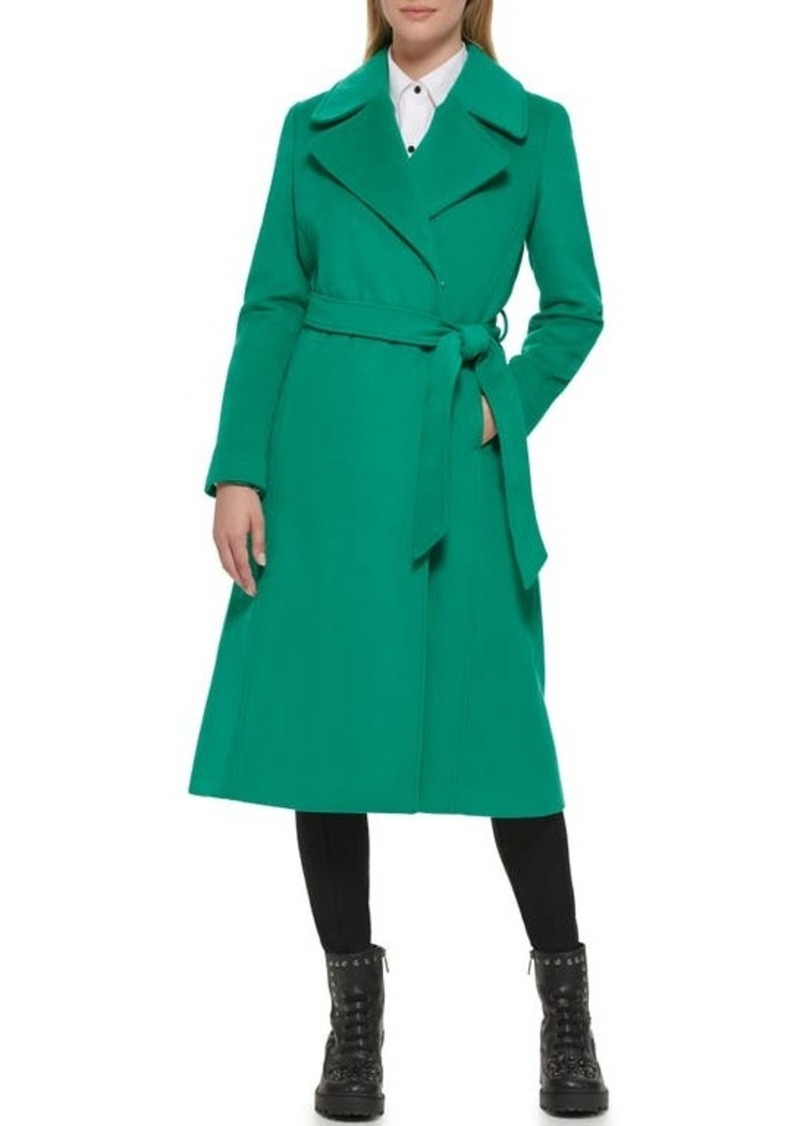 Karl Lagerfeld Paris Wool Blend Wrap Coat