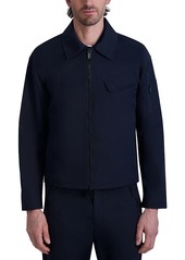 Karl Lagerfeld Paris Zip Front Shirt Jacket