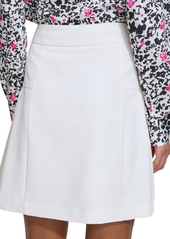 Karl Lagerfeld Women's A-Line Button-Front Skirt - Soft White