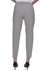 Karl Lagerfeld Women's Mid-Rise Extended Tab Pants - Blk/sft Wt