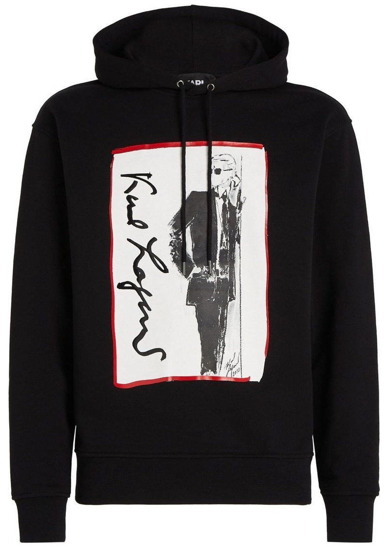 Karl Lagerfeld Karl Series illustration-print hoodie